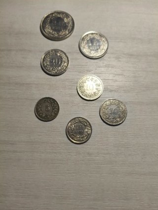 Set Monete Franchi svizzeri vari anni