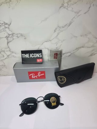 Gafas Ray-Ban Aviator Redondas Negras
