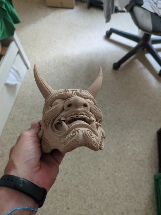 Máscara Oni Demonio Japonés Beige