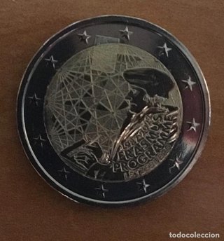 Moneda 2€ Luxemburgo Erasmus SC