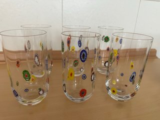 Leonardo pack 6 Vasos Cristal Soplado Multicolor