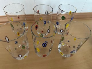 Leonardo pack 6 Vasos Cristal Soplado Multicolor
