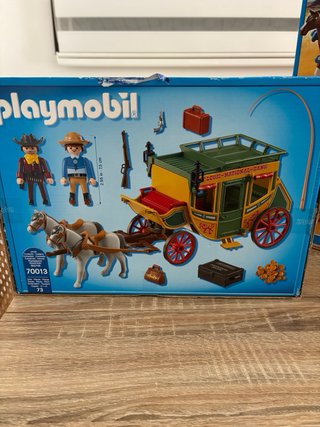 Lote Playmobil Western Carruaje y Caravana