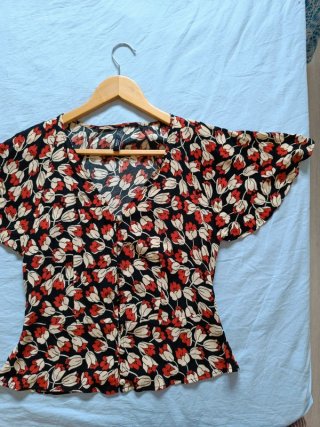 Blusa Mango Talla XS Estampado Floral