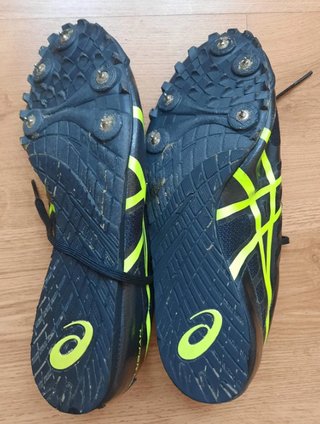 Zapatillas Atletismo ASICS Clavos Negro/Verde