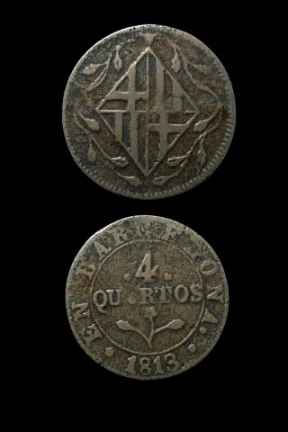 Moneda 4 cuartos 1818