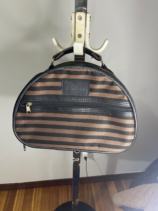 Bolso Il Sultano Rayas Marrón y Negro