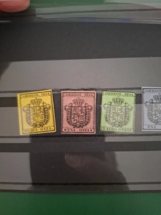 Sellos España 1854 Serie Edifil 28-31