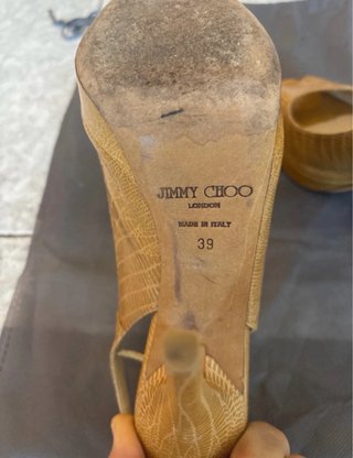 Sandalias Jimmy Choo Talla 39 Punta Abierta