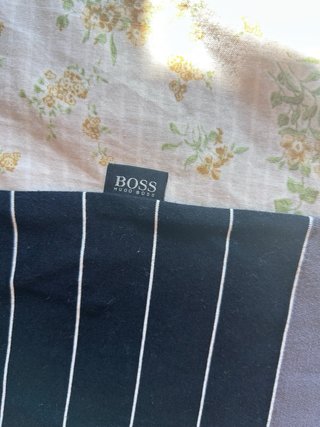 Polo BOSS Negro y Gris Rayas Degradadas