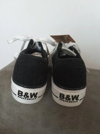 Zapatillas crochet negras talla 37