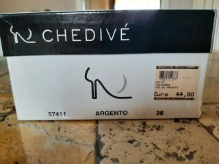 CHEDIVE Decolleté Donna Argento Tacco Alto