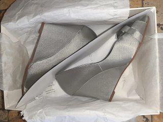 CHEDIVE Decolleté Donna Argento Tacco Alto