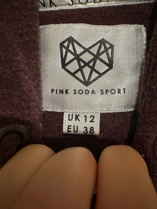 Sudadera cropped Pink Soda burdeos