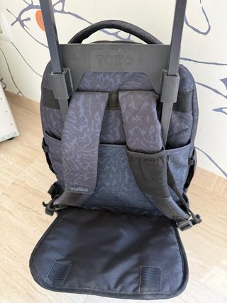 Mochila escolar Totto con ruedas azul