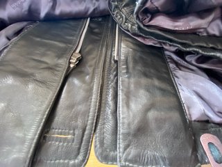 Chaquetón de piel Patricia negro