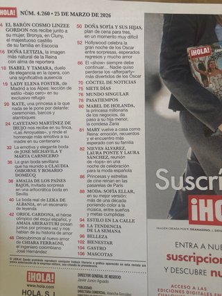 Revista Hola de marzo de 2026