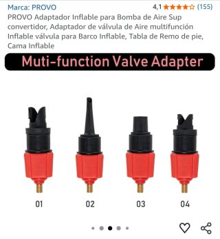 Adaptador Válvulas Inflador Tablas Surf