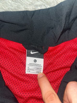 Windbreaker Nike Vintage Uomo XL Rosso Nero Sport