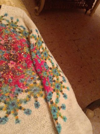 Jersey Desigual beige flores multicolor