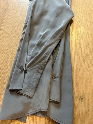 Jil Sander Vintage 100% Silk Grey Oversized Shirt
