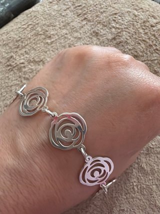Pulsera Tous Rosa de Abril Plata