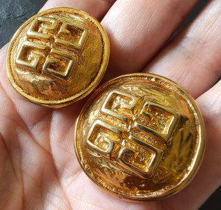 Pendientes clip Givenchy Logo 4G vintage