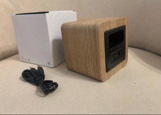Altavoz Portátil Madera y Negro