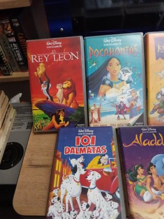 Lote 5 Películas VHS Disney Clásicos Español