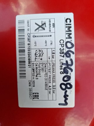 Vaso de expansión 8L rojo