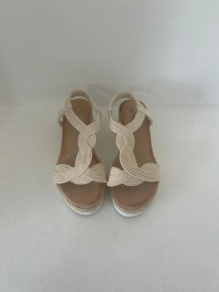 Sandalias esparto beige