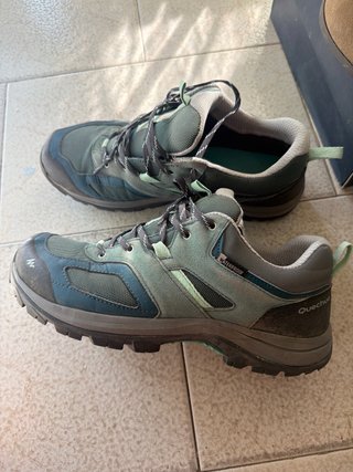Zapatos trekking Quechua verde/petróleo