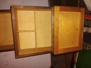 Caja de costura vintage de madera
