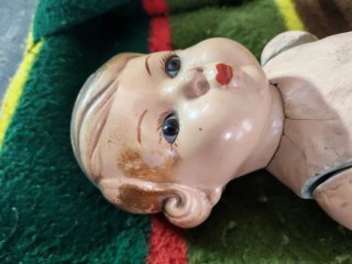 Muñeca Papel Maché Años 30