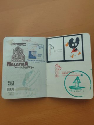 Pasaporte Expo 92 Sevilla Sellos