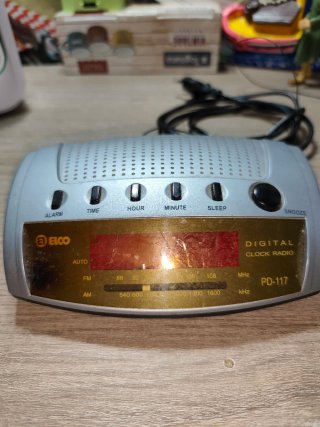 Radio Reloj Digital Despertador ELCO PD-117 Gris