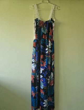 Vestido largo estampado floral