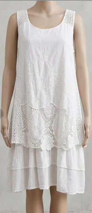 Vestido blanco con encaje
