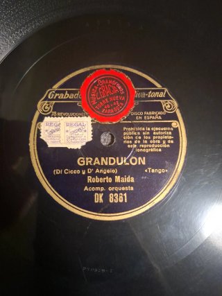 Disco 78 RPM Roberto Maida grandulon