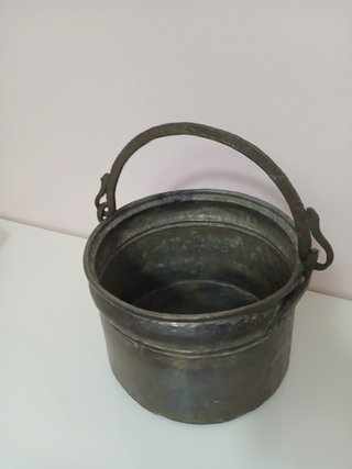 Antico calderone rame battuto paiolo Ø25cm