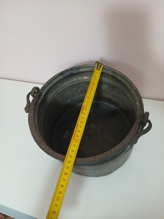 Antico calderone rame battuto paiolo Ø25cm