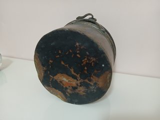 Antico calderone rame battuto paiolo Ø25cm
