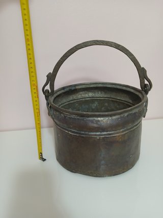 Antico calderone rame battuto paiolo Ø25cm