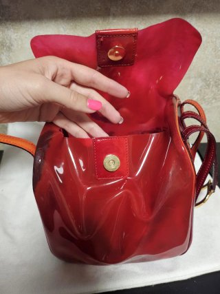 Bolso Dior Vintage Galliano Rojo Naranja