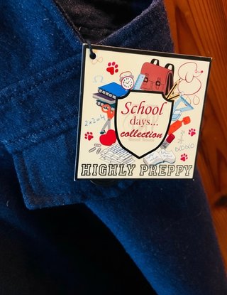 Mini Vestido Pichi Azul lana preppy Xs