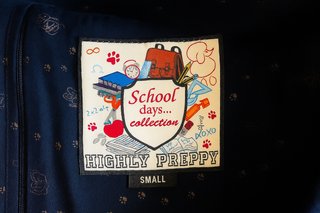 Mini Vestido Pichi Azul lana preppy Xs