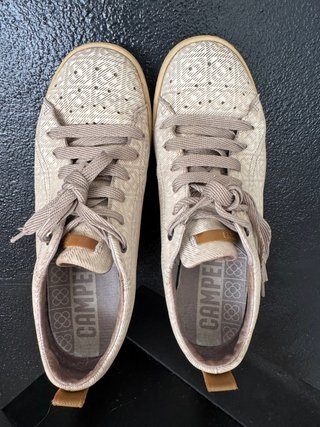 Zapatillas Camper Piel Texturizada Beige