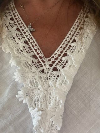 Vestito bianco in lino