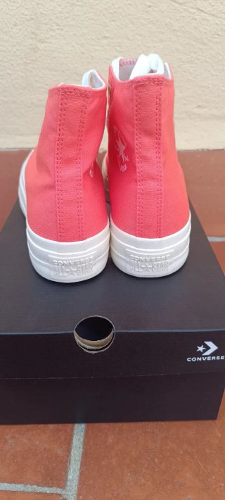 Converse Chuck Taylor All Star plataforma coral