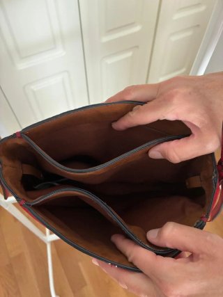 Bolso de ante color teja